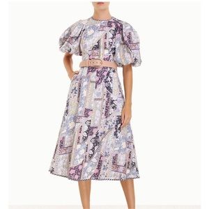 Zimmermann paisley purple print midi dress size 1 (4/6)